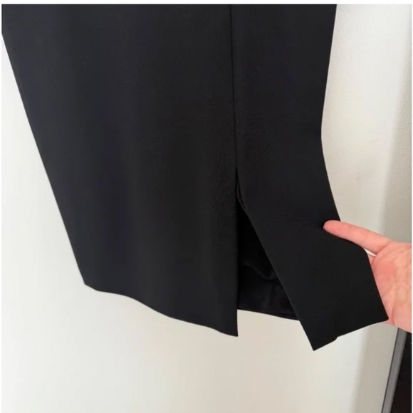 YIGAL AZROUEL Bodycon Mesh Cut Out Dress Black White Size 6 - Picture 6 of 7